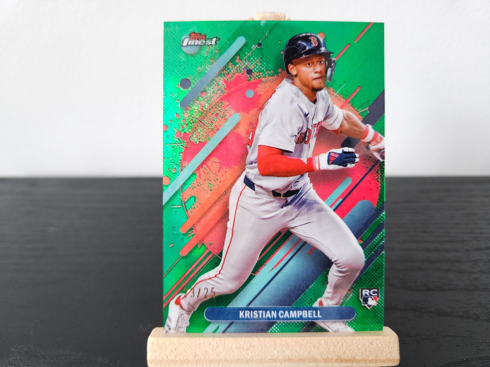 2025 Topps Finest - Rare Kristian Campbell #259 Green Refractor /25 (RC)