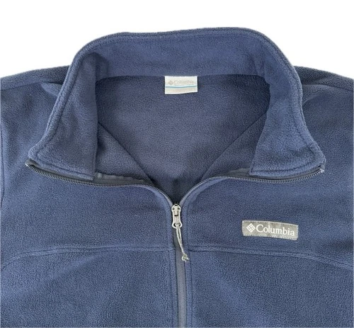 Columbia men’s Basin Trail III full zip fleece jacket navy blue size LG image 6
