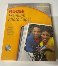 Kodak Premium Photo Paper 8.5x11 High Gloss 100 Sheets New Sealed