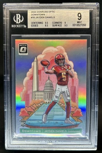 2024 Panini Donruss Optic Jayden Daniels Downtown! RC SSP #16 Commanders BGS 9
