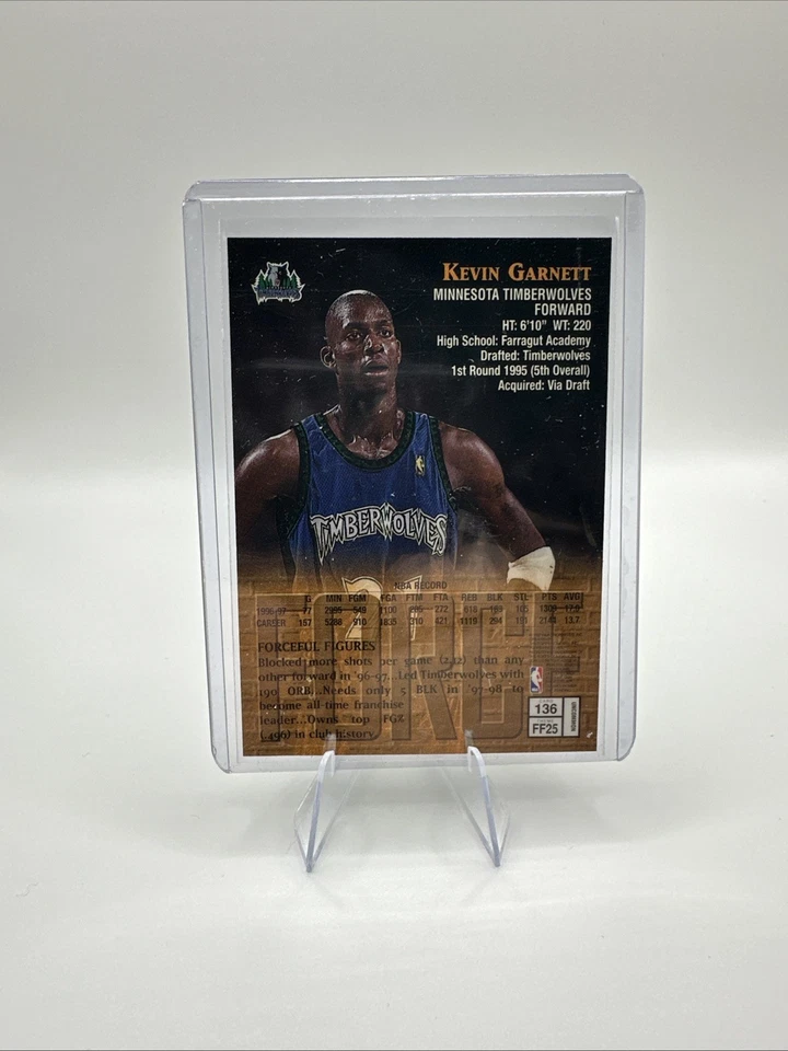 1997-98 Topps Finest - Uncommon - Silver Kevin Garnett #136 - Image 2 of 2