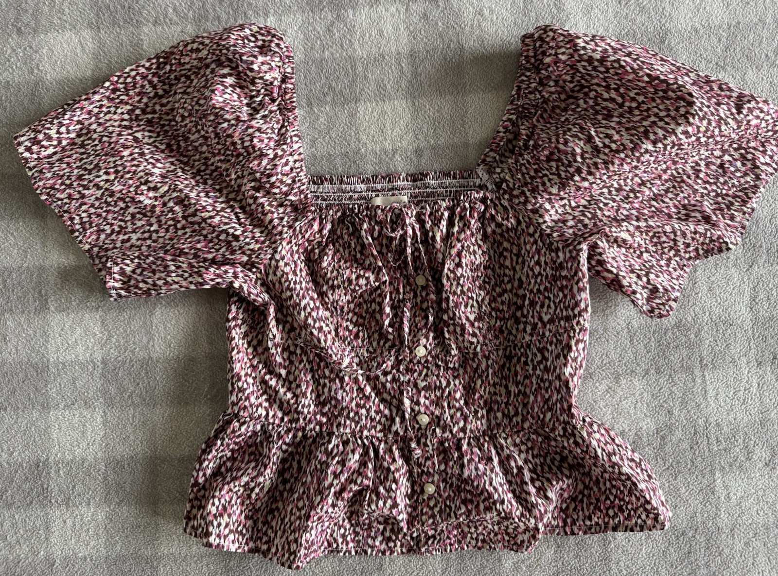 Universal Thread Peasant Blouse Puff Sleeves, Smo… - image 5