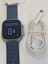 Apple Watch Ultra 2 49mm Titanium Case with Ocean Band - Blue, One Size