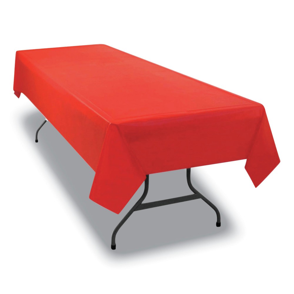 Tablemate 549RD Plastic 54" x 108" Table Set Rectangular Table Cover (6/PK) New