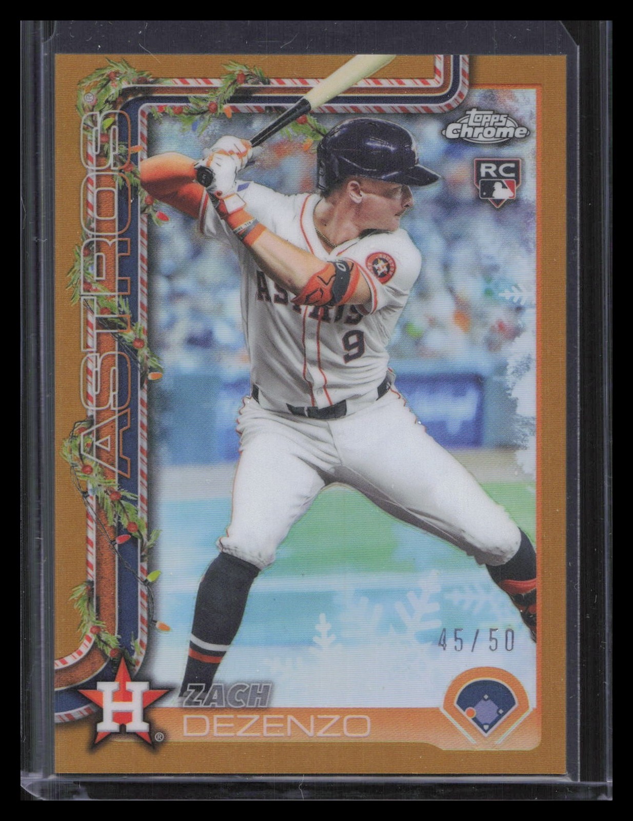 Zach Dezenzo Gold Rookie 2025 Topps Holiday #HC162 Chrome Gold Refractors #/50