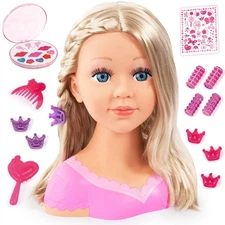 Bayer Charlene Super Model 27cm Doll Head for Hair Styling & Accessories - Styli