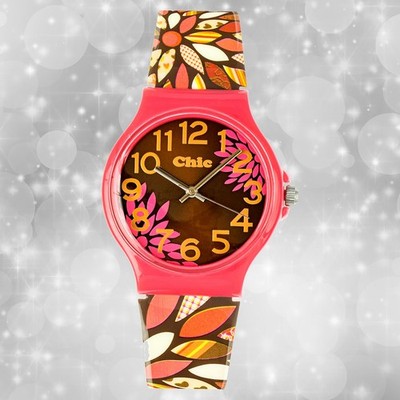 Chic-Watches Damenuhr Retro Flowers Armbanduhr Chic Lady-Uhren UC013