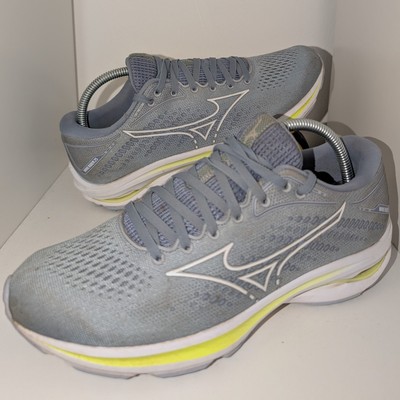 Mizuno Wave Rider 25 Damen-Laufschuhe Turnschuhe meliert weiß Neo limette 6,5