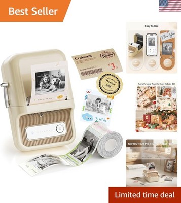 DIY Crafts Made Easy: B21 Pro 300 DPI Bluetooth Sticker Maker for Custom Labels