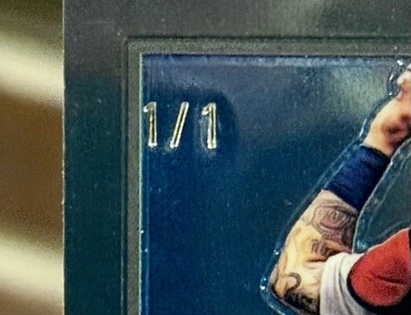 Topps Holiday Yadier Molina #1/1 2025 recompra de lámina 2020 Topps cromo rojo pavo Foto 4 de 4