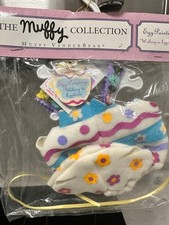 MUFFY VANDERBEAR EASTER OUTFIT EGG PAINTING WALKING IN EGG SHELLS NABCO Vtg NIP