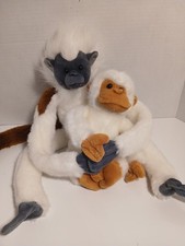 Wild Republic Monkey Plush 17 And Baby Rbi White Brown Long Arms Stuffed Animal