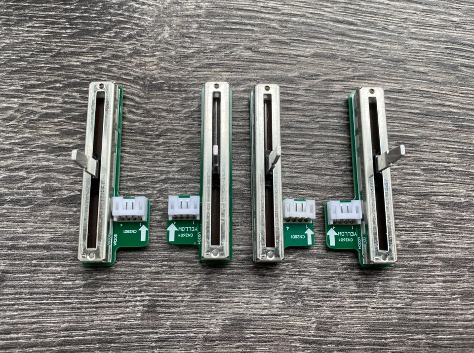 Pioneer DJM 800 Set of Original Faders on PCB's Plug & Play CH 1 2 3 4 - Image 2 of 3