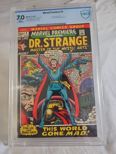 Marvel Premiere #3 CBCS 7.0 1972, Marvel, Barry Windsor-Smith Stan Lee Story
