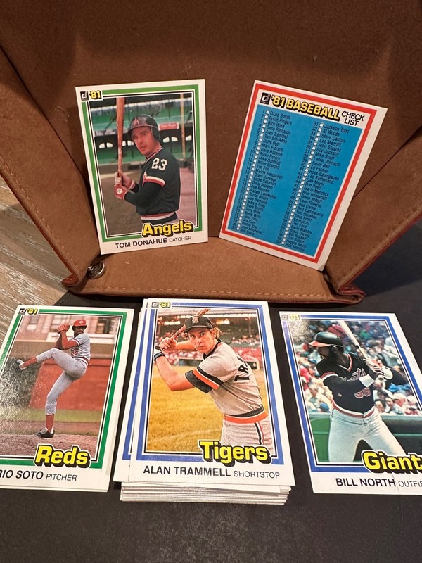 1981 Donruss Baseball Card (Not a Complete Set) includes #51 Tom Donohue