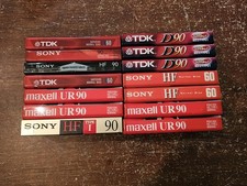 Blank Recordable Audio Cassette Tape Lot Of 14 MAXELL UR90 Sony HF90 MORE NEW