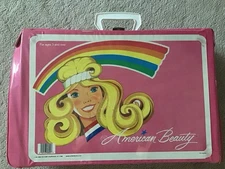 Vintage 1984 Tara Toy Corp. American Beauty Doll Accessories Pink Storage Case