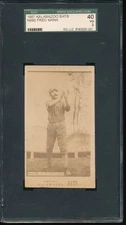 1887 N690 Kalamazoo Bats Fred Mann SGC 3 - Athletics - POP 1, 1 higher