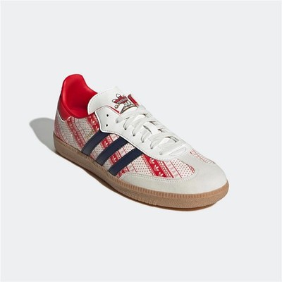 Adidas Samba vegane Turnschuhe weiß marineblau rot Gummi authentisch brandneu