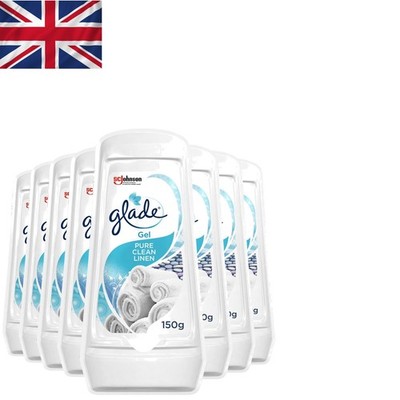 8er Pack feste Gel Lufterfrischer - Clean Linen Geruchsbeseitiger für Zuhause
