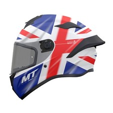 MT TARGO S BRITAIN FULL FACE ECE22.06 DOT UNION MOTORBIKE HELMET RED WHITE BLUE