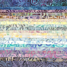 Lunn Fabric Batiks Stash Builder 20 Fat Quarters 100 Cotton FQ Blue Yellow 851