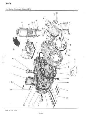 KAWASAKI Parts Manual G4TR A 1971 Trail Boss Replacement Spares