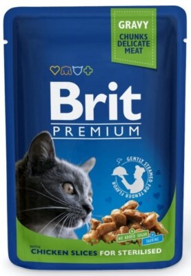 8595602506033 BRIT Premium Cat Chicken Sterilised - Nassfutter für Katzen - 100g