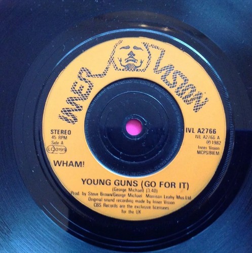 E463, Young Guns (Go For It), Wham, 7" 45rpm Single, Excellent Condition - Picture 4 of 5