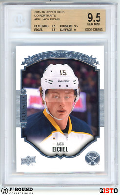 Jack Eichel BGS 9.5: 2015-16 Upper Deck UD Portraits Rookie Gisto #P61