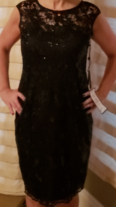 adrianna papell little black dress