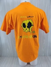 Drip Skull Shaka Wear Heavyweight Short Sleeve T-Shirt Large Orange