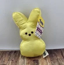 Peeps Yellow Satin Bunny Plush Stuffed Toy 6" Peep