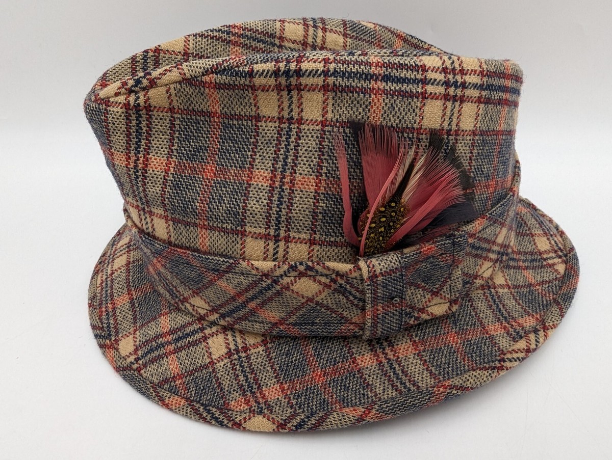 Vintage Pendleton Mens Fedora Hat Tweed Plaid 100% Virgin  display picture 2