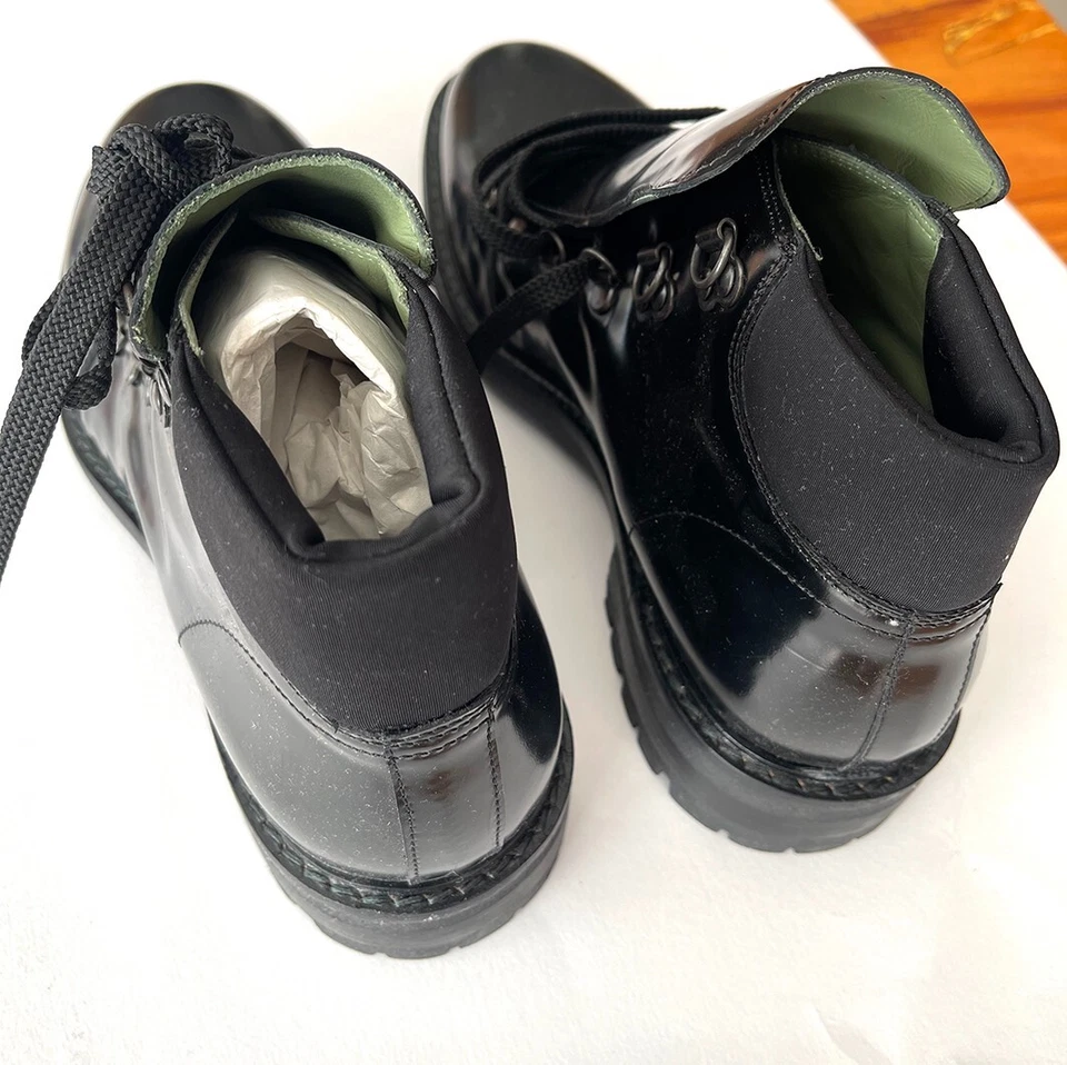 Boots Pal Zileri Scarpe Stivali Anfibi   42 - 8 - Pelle nera - Black Leather Foto 3 de 4