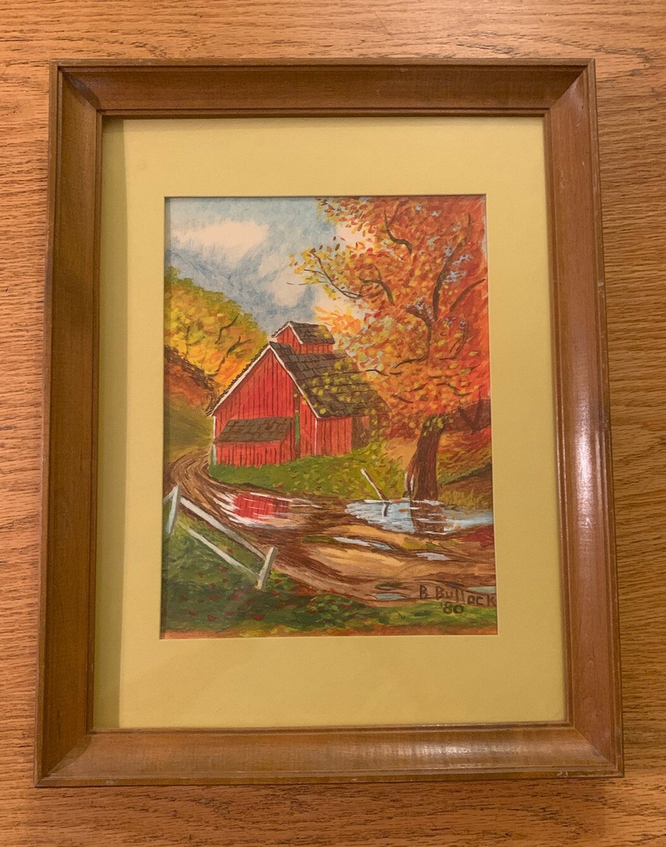 Original Vintage Water Color Painting Framed 14”x18” Wall Art | eBay