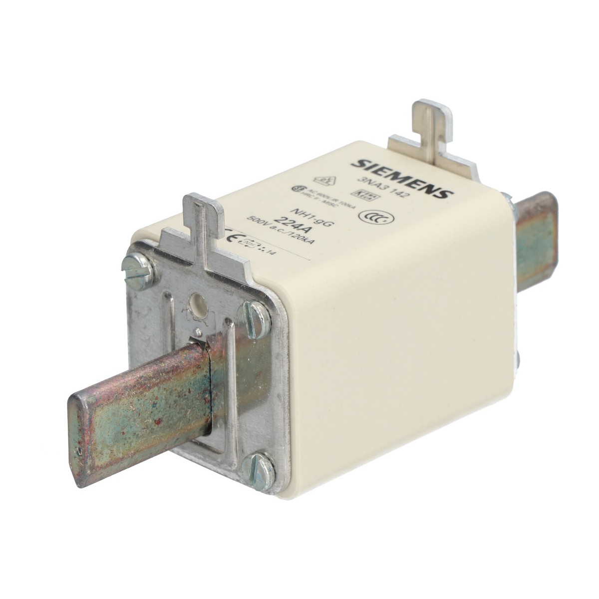 Fusible NH1 Siemens 3NA3142, 224A, 500VAC, Type GL/GG