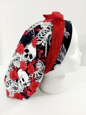 Scrub Cap, Women's Bouffant Cap, Surgery Hat, Surgical, Skeletons, Roses