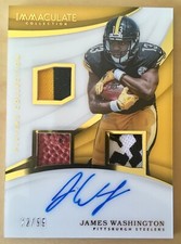2018 JAMES WASHINGTON RC #72/99 AUTO GLOVE JSY IMMACULATE PLAYERS COLLECTION RPA