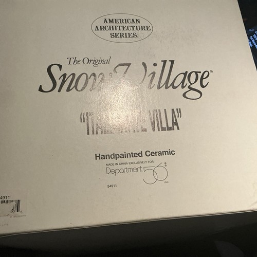DEPT 56 ITALIANATE VILLA AMERICAN ARCHITECTURE SERIES SNOW VILLAGE 54911