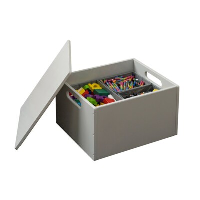 Tidy Books Toy Box with Lid. Small Toy Organizer. Storage Box. WHITE MSRP $50