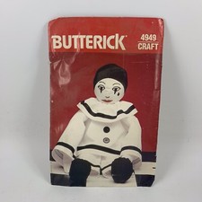 Vintage Butterick 4949 Pattern For 21 Inch Stuffed Clown With Top  Pants