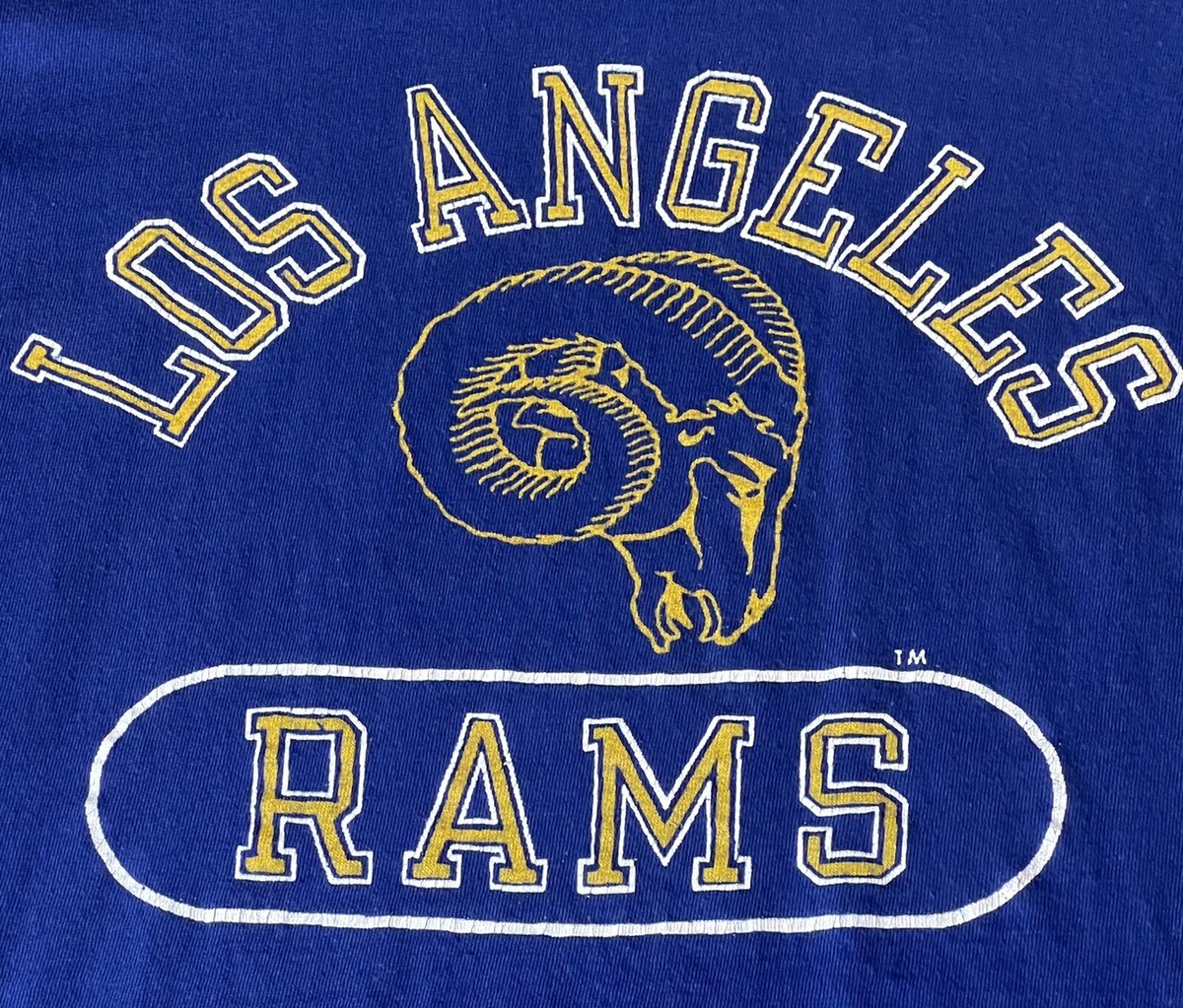 VINTAGE 80'S LOS ANGELES RAMS T SHIRT CHAMPION X-Large | eBay