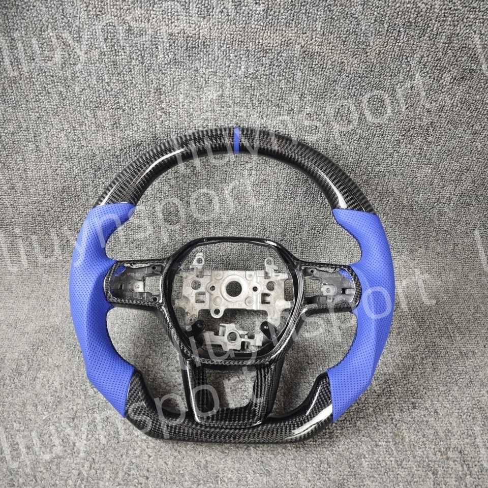 Volante de fibra de carbono para Honda Civic Accord 11ª Acura Integra 5ª generación Foto 3 de 4