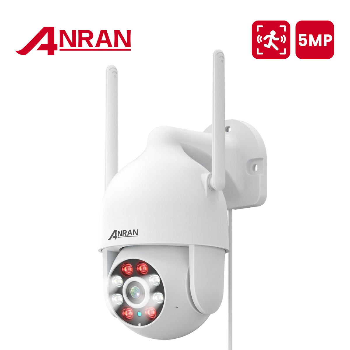 ANRAN 5MP Wireless WiFi Light Bulb Camera Home Indoor 360° PTZ