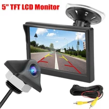 5" HD Monitor with Backup Camera Car Rear View Night Vision Parking System Kit