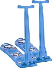 Superio 2 Pack, Kids Snow Scooter Sled with Grip Handle, Sliding Ski Snowboard