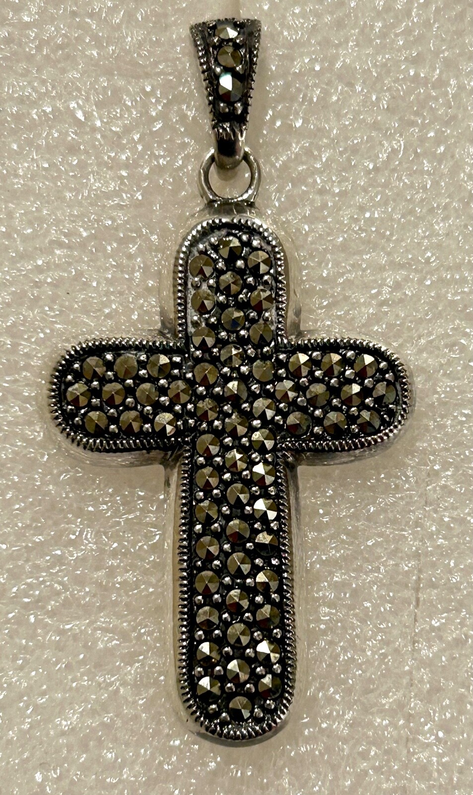 Large Maker Signed 925 Sterling Silver Marcasite … - image 1