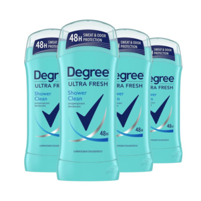 Degree Ultra Fresh Antiperspirant Deodorant Stick Shower Clean Pack of 4...