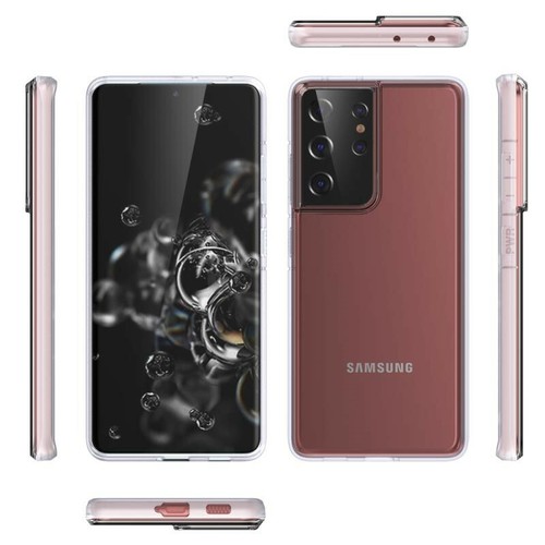 (USA Flag Waving) custodia telefono TPU robusta (trasparente) per Samsung Galaxy S21 Ultra - Foto 3 di 8